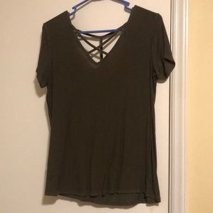 Olive green casual shirt